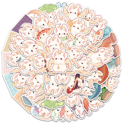 50 pieces of cute cartoon mouse animal graffiti stickers, personalized, fashionable and creative DIY exquisite decorative decal toys, bicycle, motorcycle, car helmet, laptop and computer popular stickers