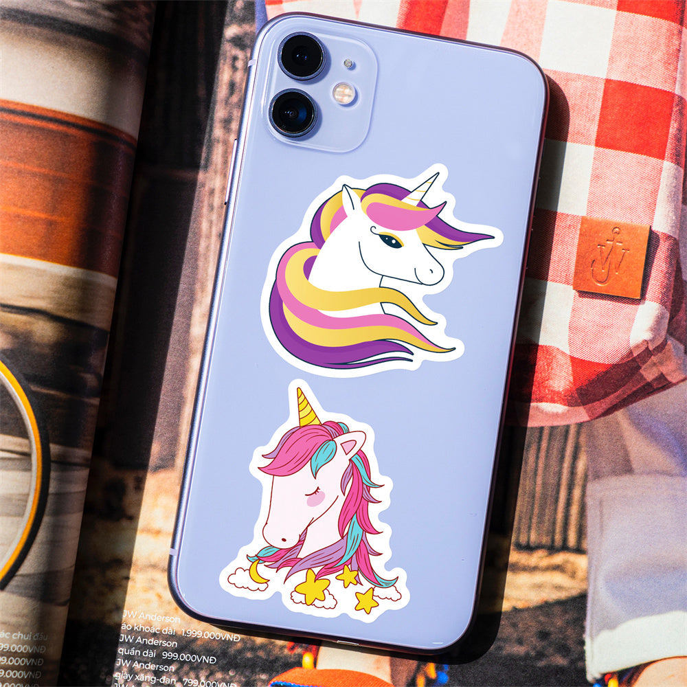 50PCS Cute Fairy Unicorn Stickers - Magical Creature Decals for Planners, Laptops, Water Bottles & Fantasy Lover Gifts