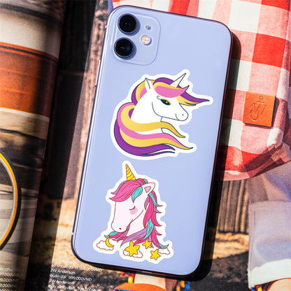 50PCS Cute Fairy Unicorn Stickers - Magical Creature Decals for Planners, Laptops, Water Bottles & Fantasy Lover Gifts