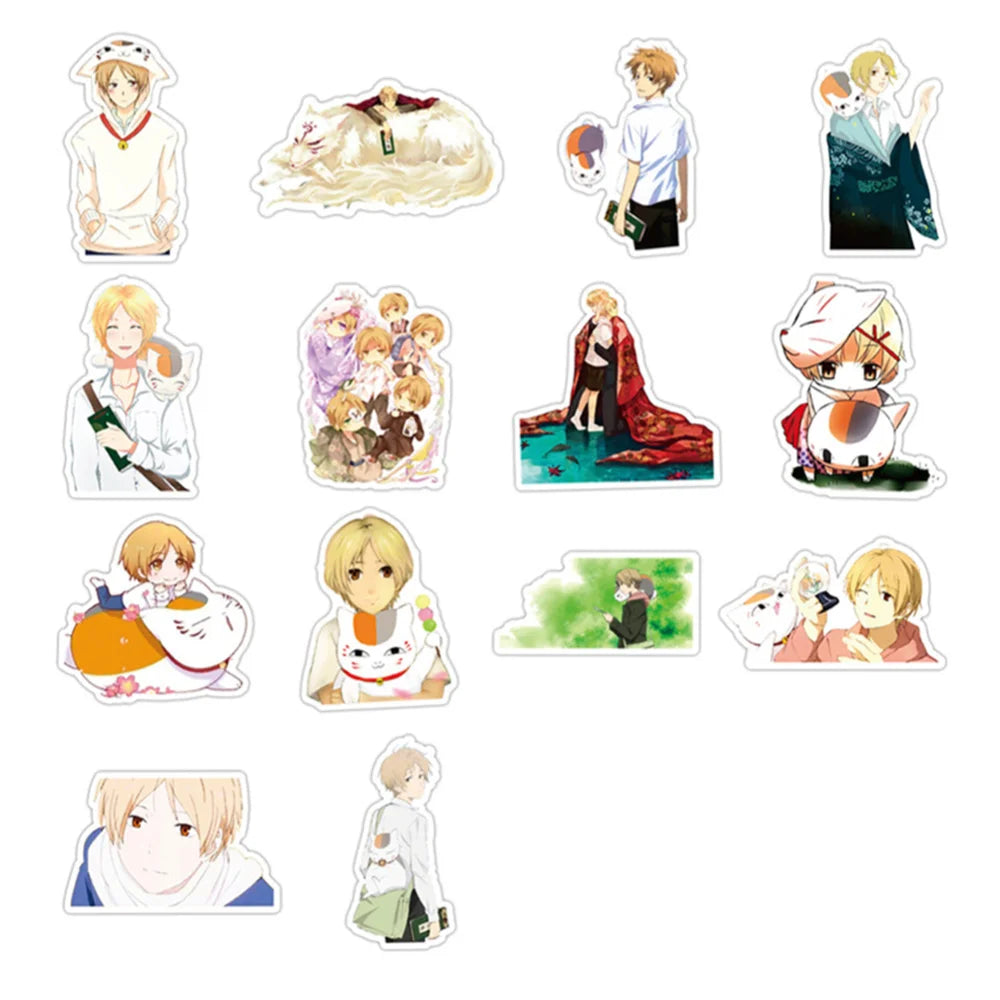 50PCS Anime Natsume’s Book of Friends Cute Spot Stickers Water Cup Luggage Laptop iPad Skateboard PVC Decoration