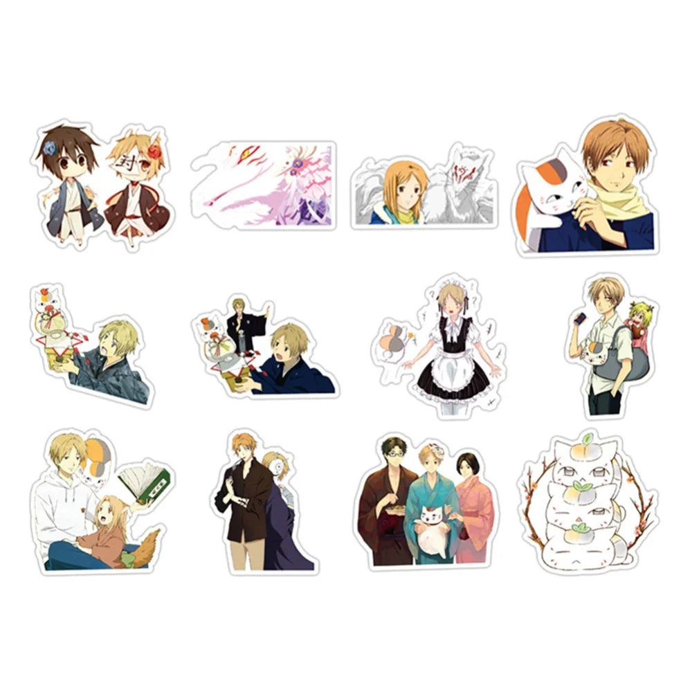 50PCS Anime Natsume’s Book of Friends Cute Spot Stickers Water Cup Luggage Laptop iPad Skateboard PVC Decoration
