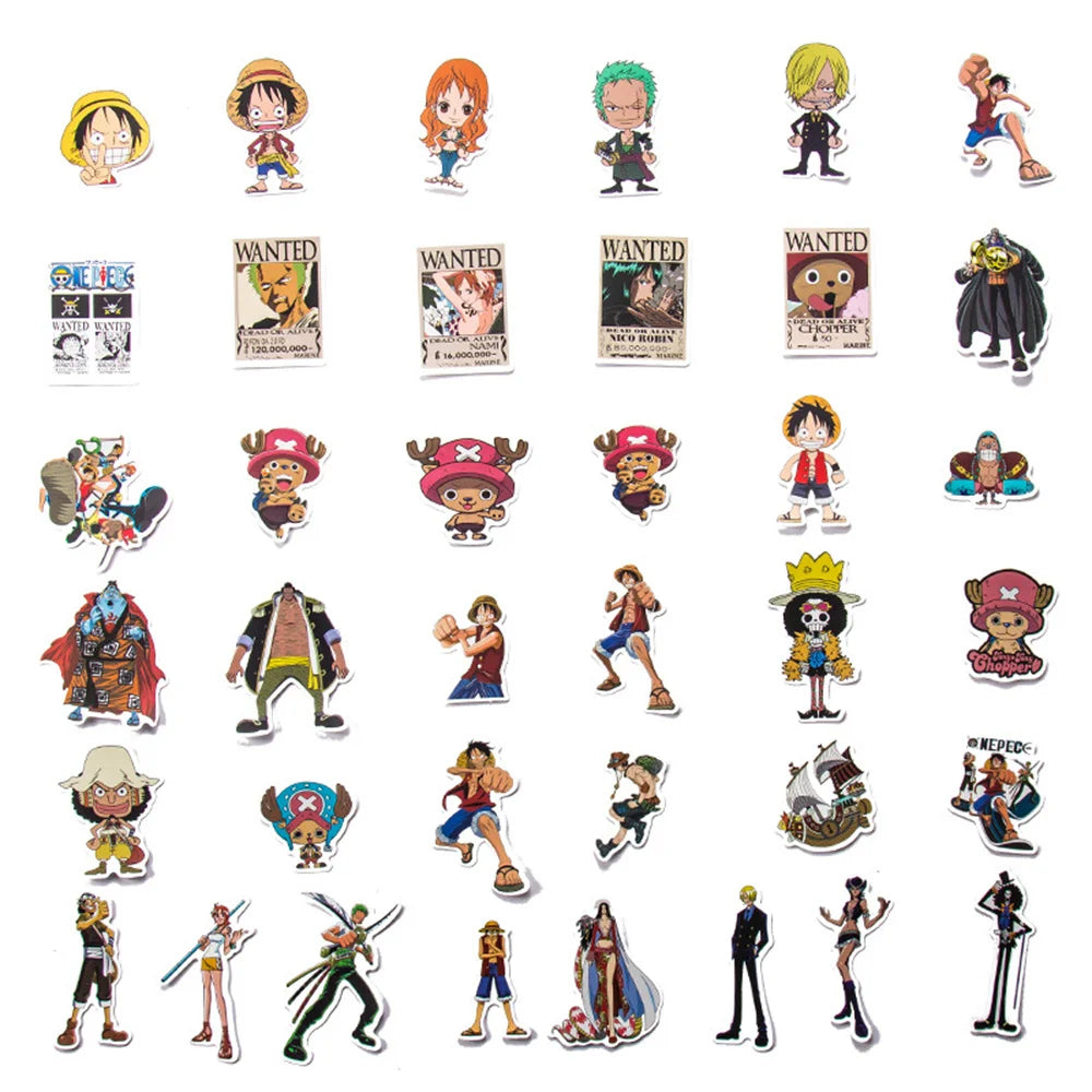 50PCS New One Piece Personality Trend Graffiti Stationery Mobile Phone Shell Decorative Sticker Suitcase Sticker
