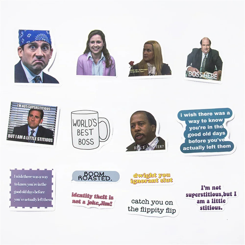 50PCS American Drama Office The Office Suitcase Trolley Suitcase Suitcase Stickers Computer Waterproof Stickers
