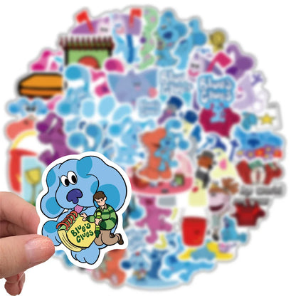 50PCS Cartoon Blue Dalmatians Stickers  Laptop DIY Luggage Guitar Ipad Kawaii Stickers