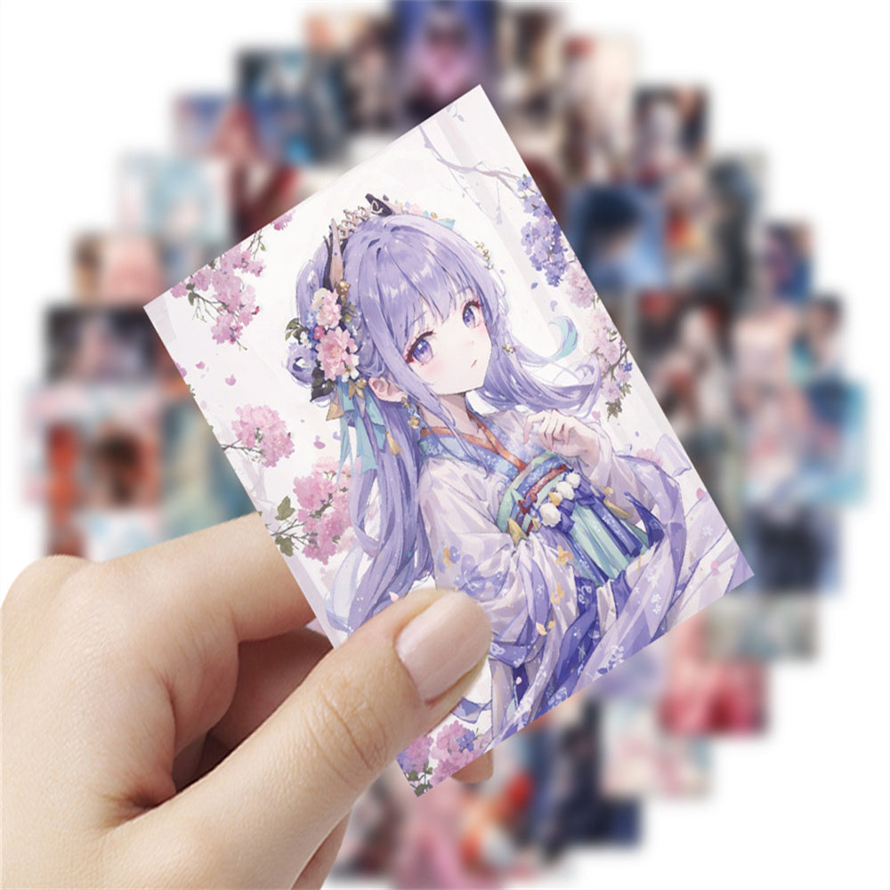 60PCS Anime Girlcore Doodle Stickers - Kawaii Aesthetic Decals for Digital Planners, Vibe Journals & Soft Life Social Media Kits