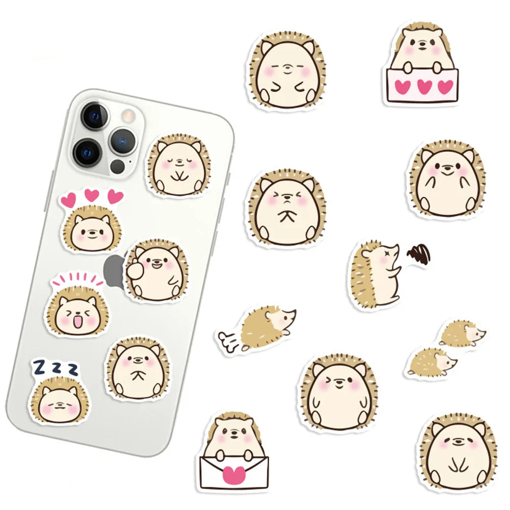 40PCS cartoon cute hedgehog series decorative style graffiti stickers, personalized, fashionable, creative and trendy DIY exquisite decorative decal cups, helmets, skateboard popular sticker toys