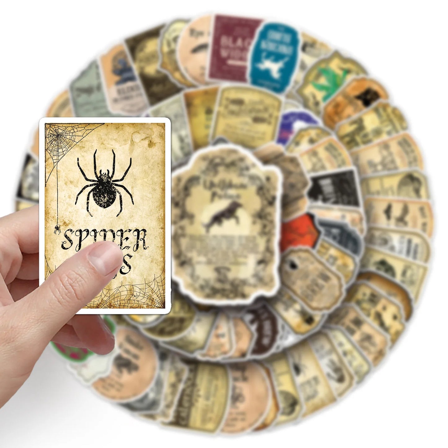 50PCS Cartoon Potion Label Sticker Graffiti iPad Luggage Helmet Guitar DIY Scrapbook Wall Sticker Toy Decoration