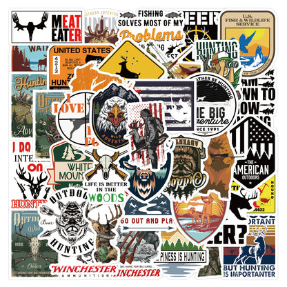 50PCS Urban Safari Stickers - Civilized Hunting Decals for Modern Quest Logs, Digital Trophies & Symbolic Predation Journals