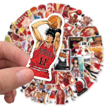 50PCS Anime Slam Dunk Graffiti Waterproof Sticker Creative Decorative Decal Refrigerator Skateboard Helmet Guitar