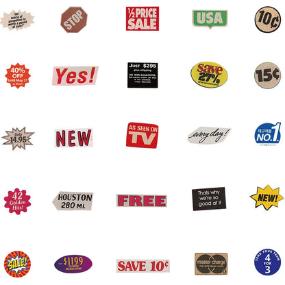 50PCS Personality Pop Style Graffiti Stickers for Luggage Laptop IPad Skateboard Journal Waterproof Stickers