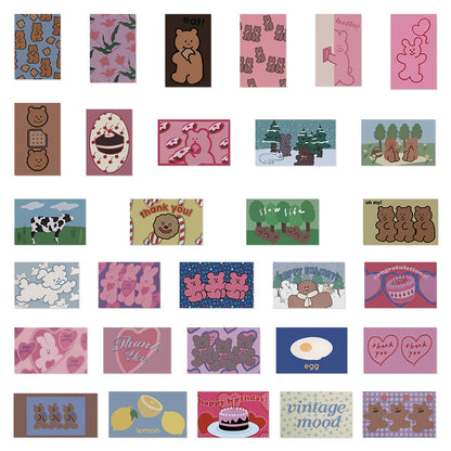 50PCS Little Fresh Girly Heart Graffiti Waterproof Sticker Toy Decoration Notebook Gift iPad Guitar PVC Sticker