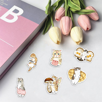 50PCS Cute Kitten Stickers - Adorable Cat Decals for Laptops, Water Bottles, Planners & Cat Lover Gifts