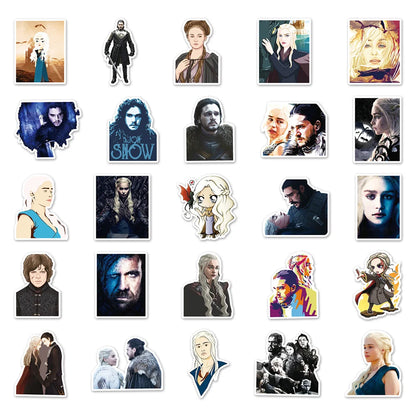50PCS New Game of Thrones Cartoon Personality Creative Sticker Suitcase Table ChairCar Guitar Waterproof Sticker