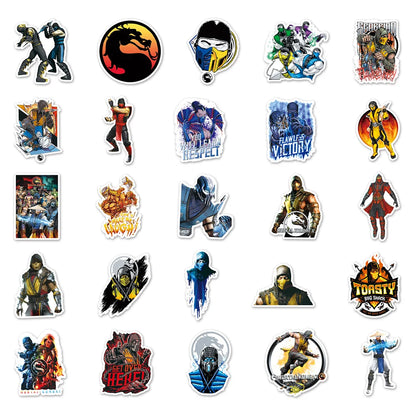 50PCS Mortal Kombat Graffiti Sticker Game Waterproof Sticker DIY Skateboard Water Cup Suitcase Sticker