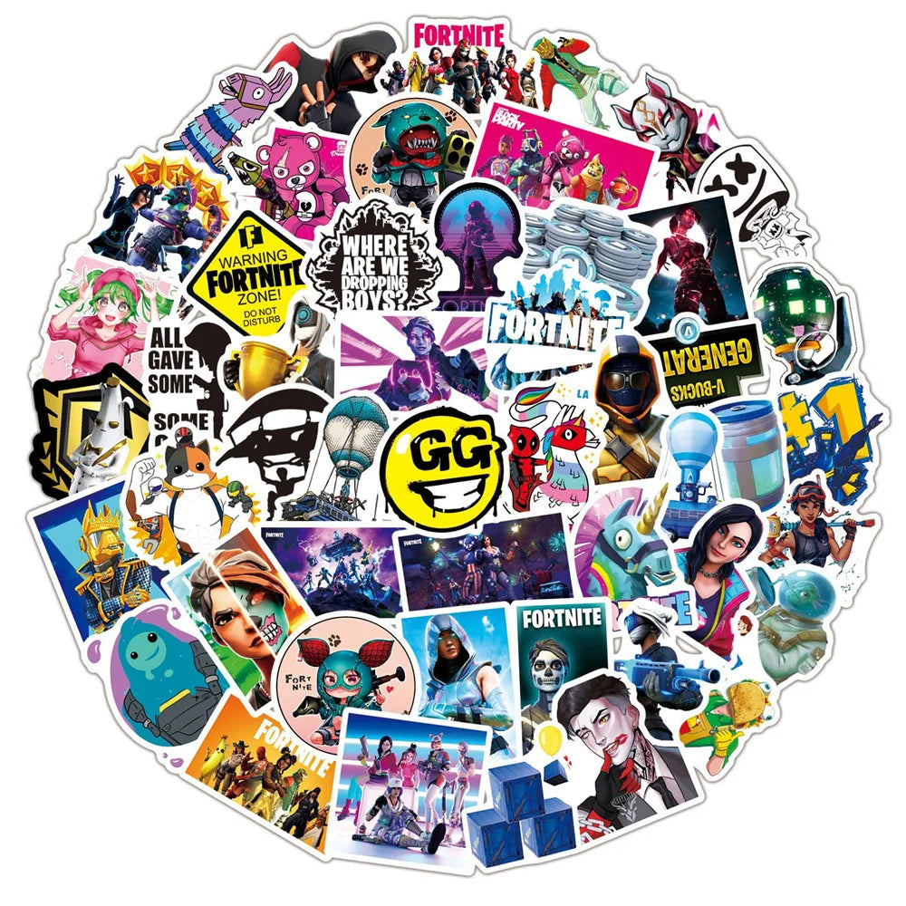 50PCS New Dark Fortress Game Graffiti Stickers Personalized Fashion Creative Exquisite Trend Decorative Decals Toys for Bicycles TV Laptops Water Cups Luggage Skateboards Helmets Popular Stickers