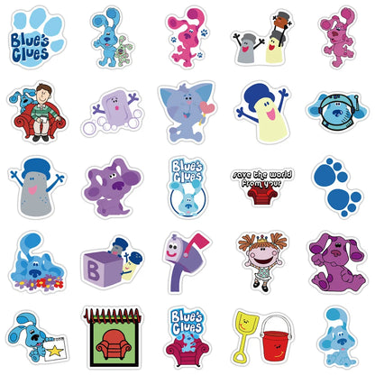 50PCS Cartoon Blue Dalmatians Stickers  Laptop DIY Luggage Guitar Ipad Kawaii Stickers