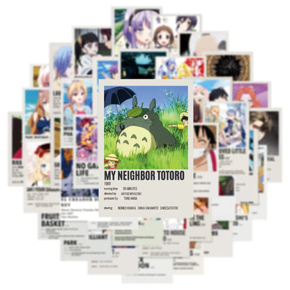 50PCS Anime Poster Collection Sticker Decoration Luggage Laptop IPad Journal Skateboard Waterproof Sticker
