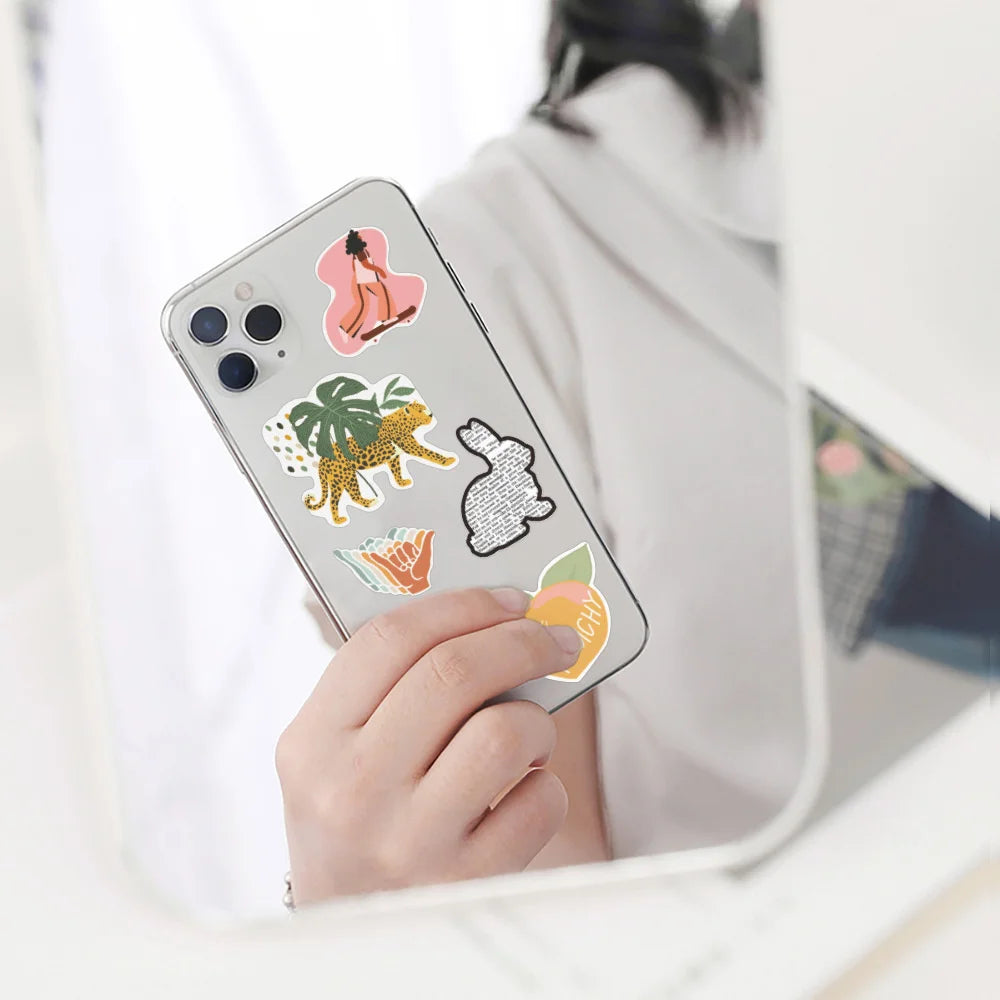 50PCS Aesthetic Art Graffiti Sticker Waterproof Removable Notebook Scooter Trunk Motorcycle Water CupRefrigerator