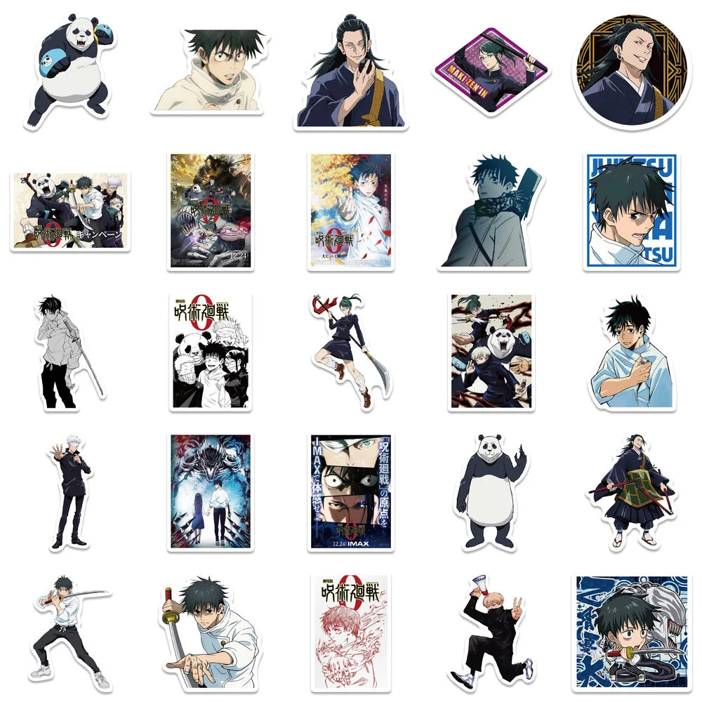 50PCS Japanese Anime Jujutsu Kaisen Graffiti Stickers Laptop Trolley Case Water Cup Waterproof Stickers