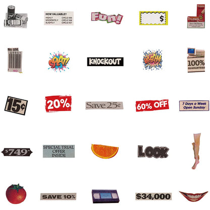 50PCS Personality Pop Style Graffiti Stickers for Luggage Laptop IPad Skateboard Journal Waterproof Stickers