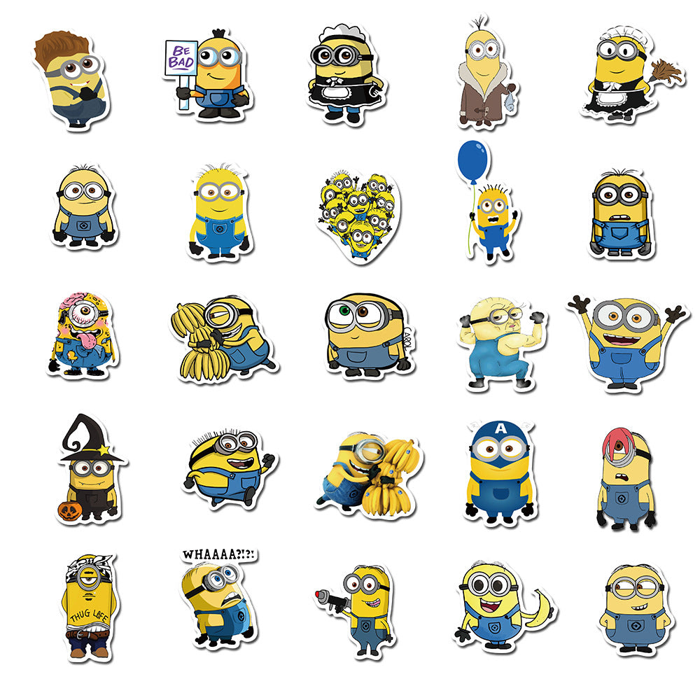 50PCS Classic Anime Doodle Stickers for Water Bottles, Helmets, Skateboards, Bags, and More Exquisite Desktop and Holiday Decor Decals