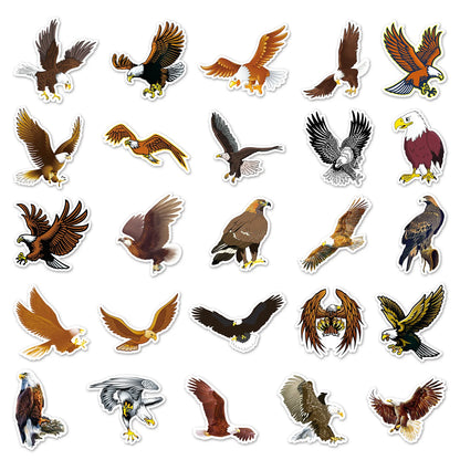 50PCS Cartoon Eagle Animal Sticker Flying Animal Graffiti Luggage Helmet Car Guitar DIY Scrapbook Toy Decoration