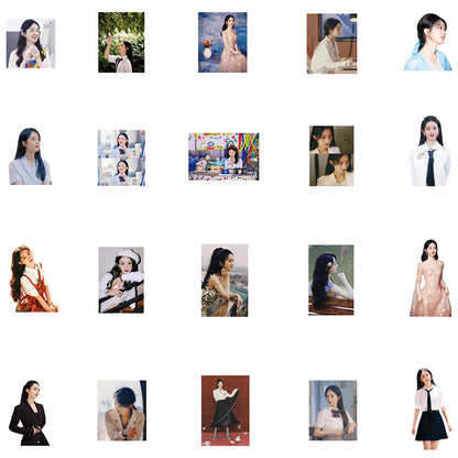 50PCS Chinese Actress Fan Art Stickers, Cute Cartoon Doodles for Supporters and Drama Lovers