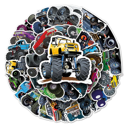50PCS Cart Cartoon Graffiti Waterproof Sticker Personalized Creative Decoration Trend RefrigeratorCupGuitarHelmet