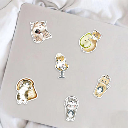 50PCS Cute Kitten Stickers - Adorable Cat Decals for Laptops, Water Bottles, Planners & Cat Lover Gifts