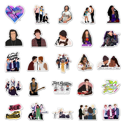 50PCS American TV Series Julie and The Phantom Boy Personality Stickers Laptop Luggage Stationery Stickers