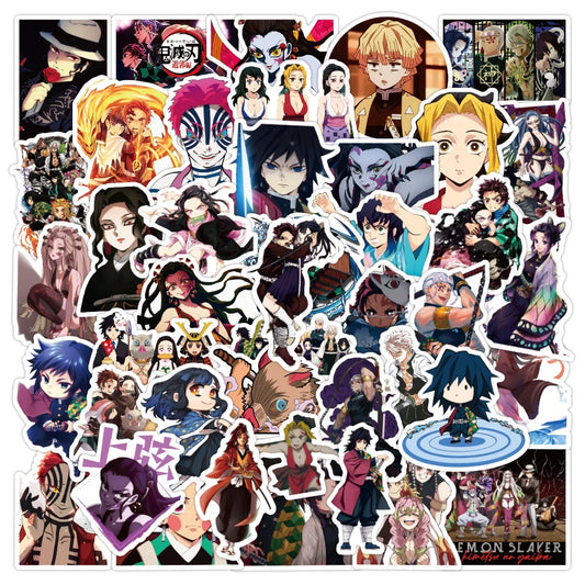 50PCS Anime Demon Slayer RIMAN Graffiti Gift Exquisite Sticker For Luggage Laptop Skateboard Cartoon Sticker