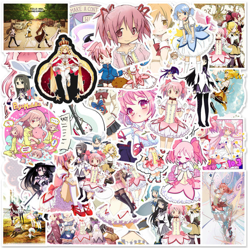 50PCS Magical Girl Transformation Stickers, Cute Anime Doodles of Sparkle, Power, and Friendship for Fans