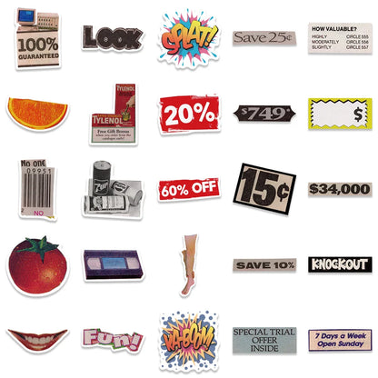 50PCS Pop Style Stickers Personality Can Be Decorated Luggage Notebook Waterproof Removable Stickers