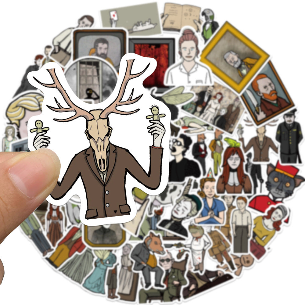 50PCS Diverse Character Doodle Stickers, Assorted Cartoon People Decals for Fashion Sketches and Creative Expression