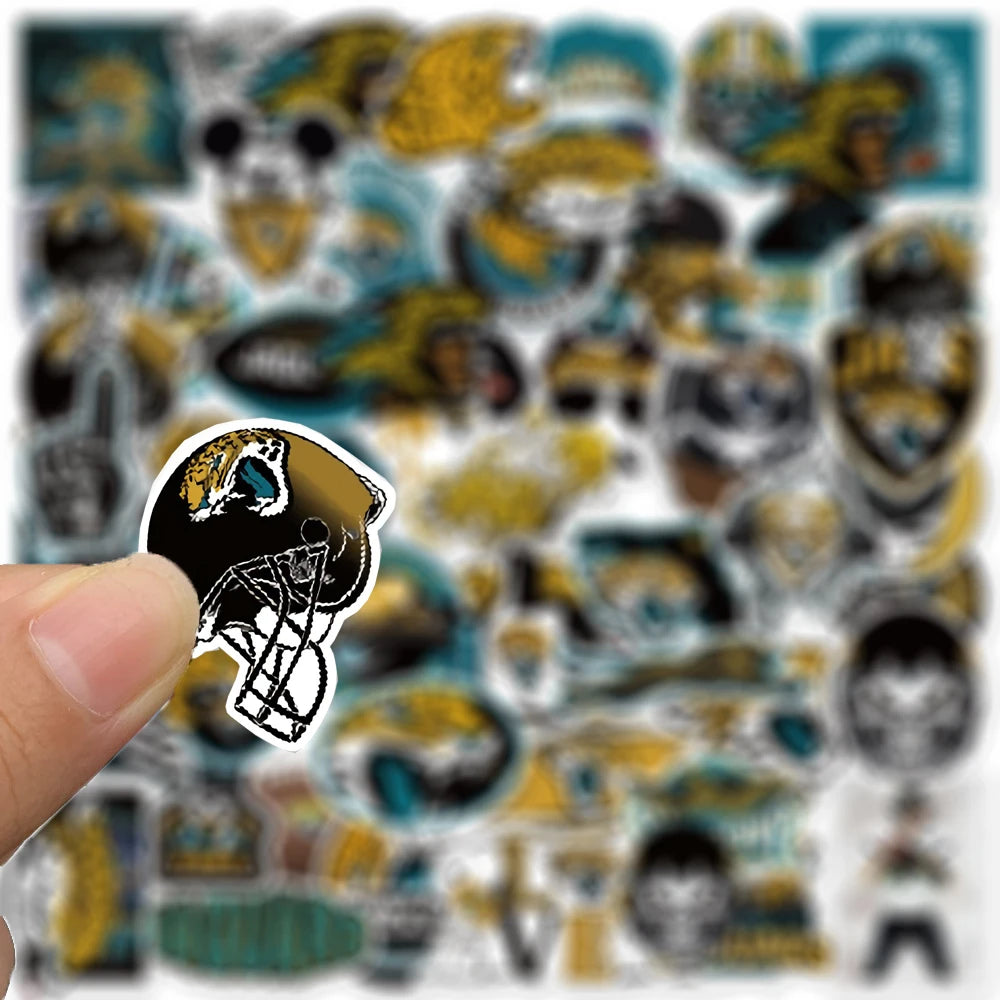 50PCS cartoon football jaguar graffiti stickers, personalized, fashionable, creative, trendy, exquisite decorative decals, luggage, toys, guitars, laptops, Ipai popular stickers