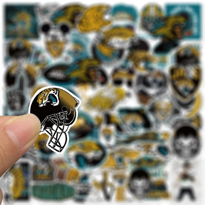 50PCS cartoon football jaguar graffiti stickers, personalized, fashionable, creative, trendy, exquisite decorative decals, luggage, toys, guitars, laptops, Ipai popular stickers