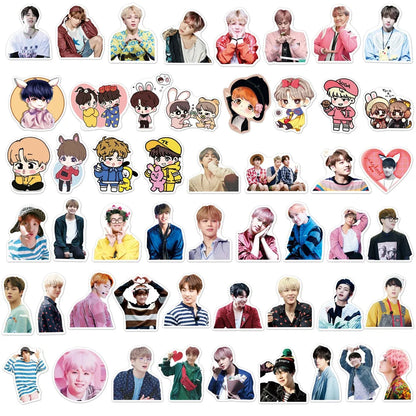 50PCS Variety Star Cute Graffiti Sticker Suitcase Guitar Car Laptop Skateboard Waterproof PVC Sticker