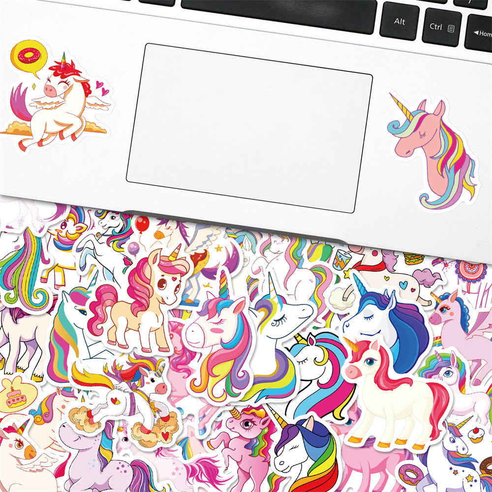 50PCS Cute Fairy Unicorn Stickers - Magical Creature Decals for Planners, Laptops, Water Bottles & Fantasy Lover Gifts