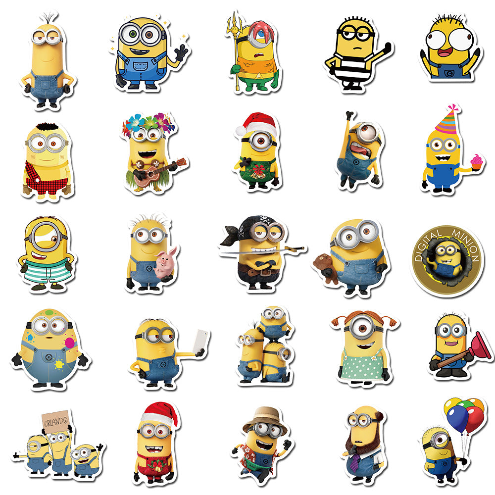 50PCS Classic Anime Doodle Stickers for Water Bottles, Helmets, Skateboards, Bags, and More Exquisite Desktop and Holiday Decor Decals
