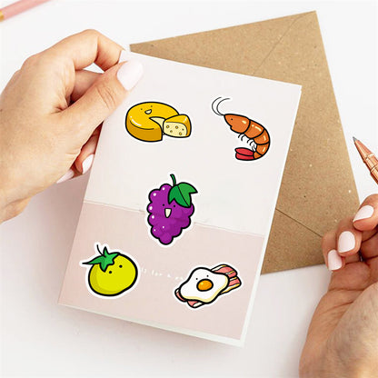 50PCS Infant Food Semiotics Stickers - Weaning Culture Decals for Maternal Anxiety Maps, Puree Politics Journals & First Bite Archives