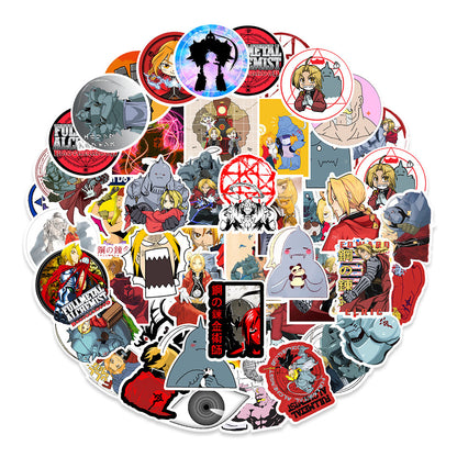 50PCS Fullmetal Alchemist Stickers - Anime Alchemy Decals for Laptops, Notebooks, Water Bottles & Manga Fan Gifts