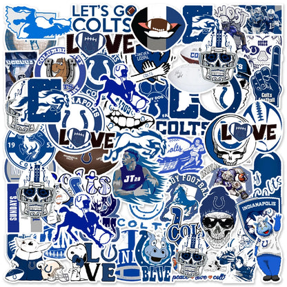 50PCS Cartoon Football Sports Indiana Colts DIY Doodles For Scrapbooking Suitcase Guitar Laptop Ipai Stickers