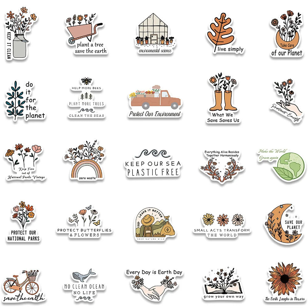 50PCS eco-friendly and inspiring English phrase graffiti stickers, personalized, fashionable and creative DIY trend decorative exquisite stickers, toys, laptops, skateboards, helmets, popular stickers