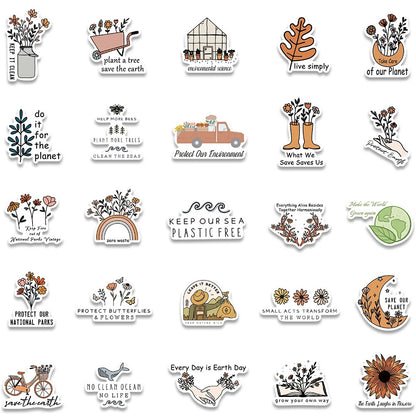 50PCS eco-friendly and inspiring English phrase graffiti stickers, personalized, fashionable and creative DIY trend decorative exquisite stickers, toys, laptops, skateboards, helmets, popular stickers