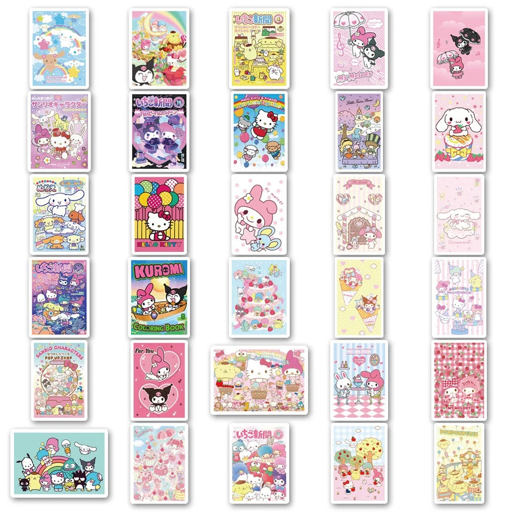 62PCS Hot Cute Cartoon Character Graffiti Stickers Luggage Phone Case Laptop IPad Water Cup Waterproof Stickers