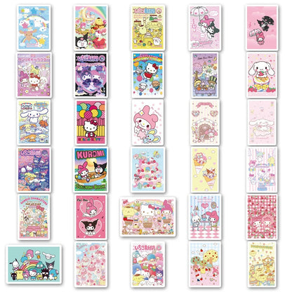 62PCS Hot Cute Cartoon Character Graffiti Stickers Luggage Phone Case Laptop IPad Water Cup Waterproof Stickers