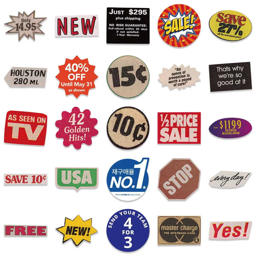 50PCS Pop Style Stickers Personality Can Be Decorated Luggage Notebook Waterproof Removable Stickers
