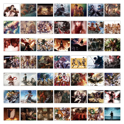 50PCS Attack on Titan Cartoon Graffiti Waterproof Sticker Personalized Decoration Creative Water Cup Refrigerator