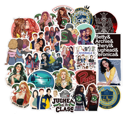 50PCS Popular TV Show Stickers Pack, Cute Cartoon Doodles Inspired by Friends, Stranger Things & More for Fans