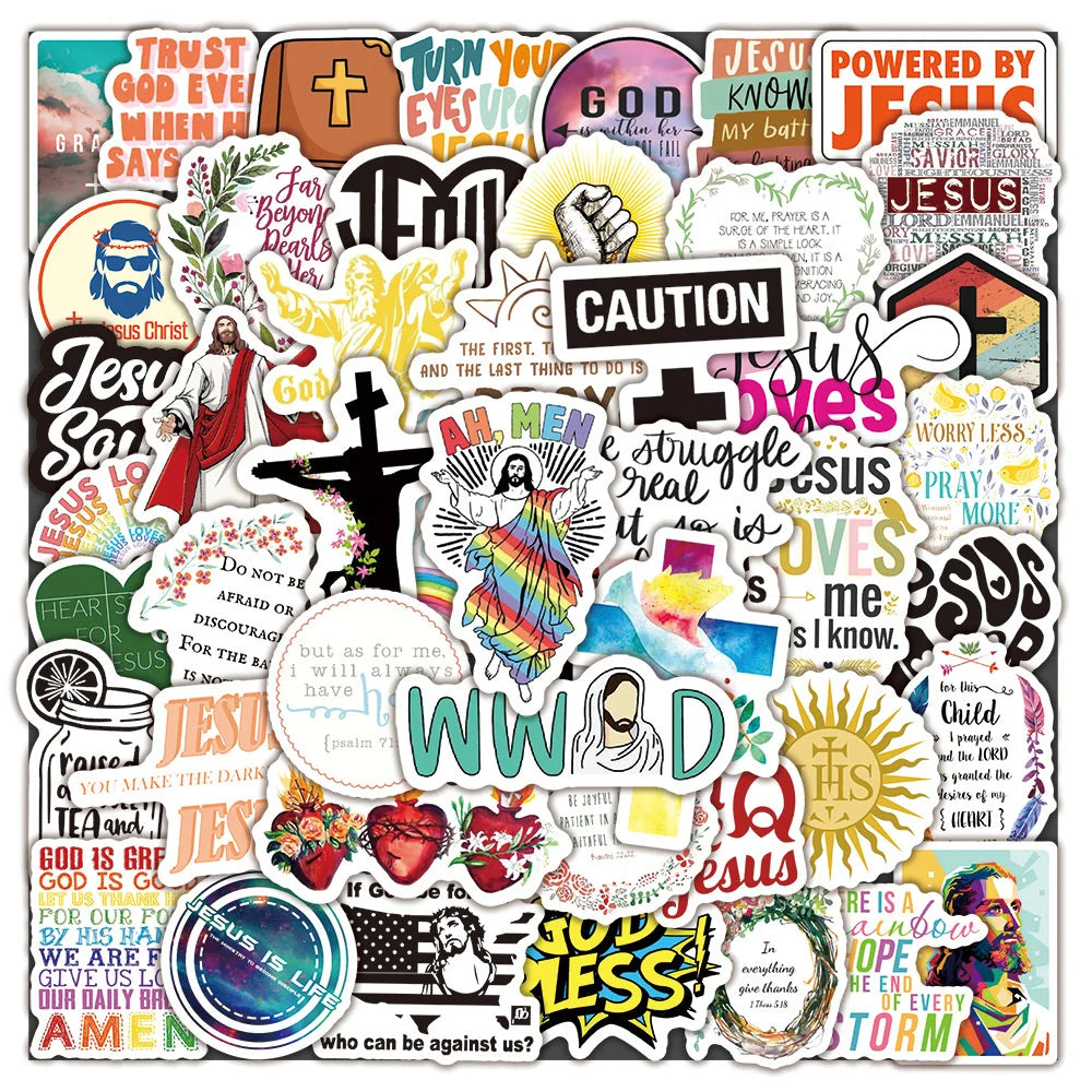 50PCS Prayer Classical Chinese Graffiti Sticker Bicycle TV Notebook Electric Car Water Cup Personality Skateboard